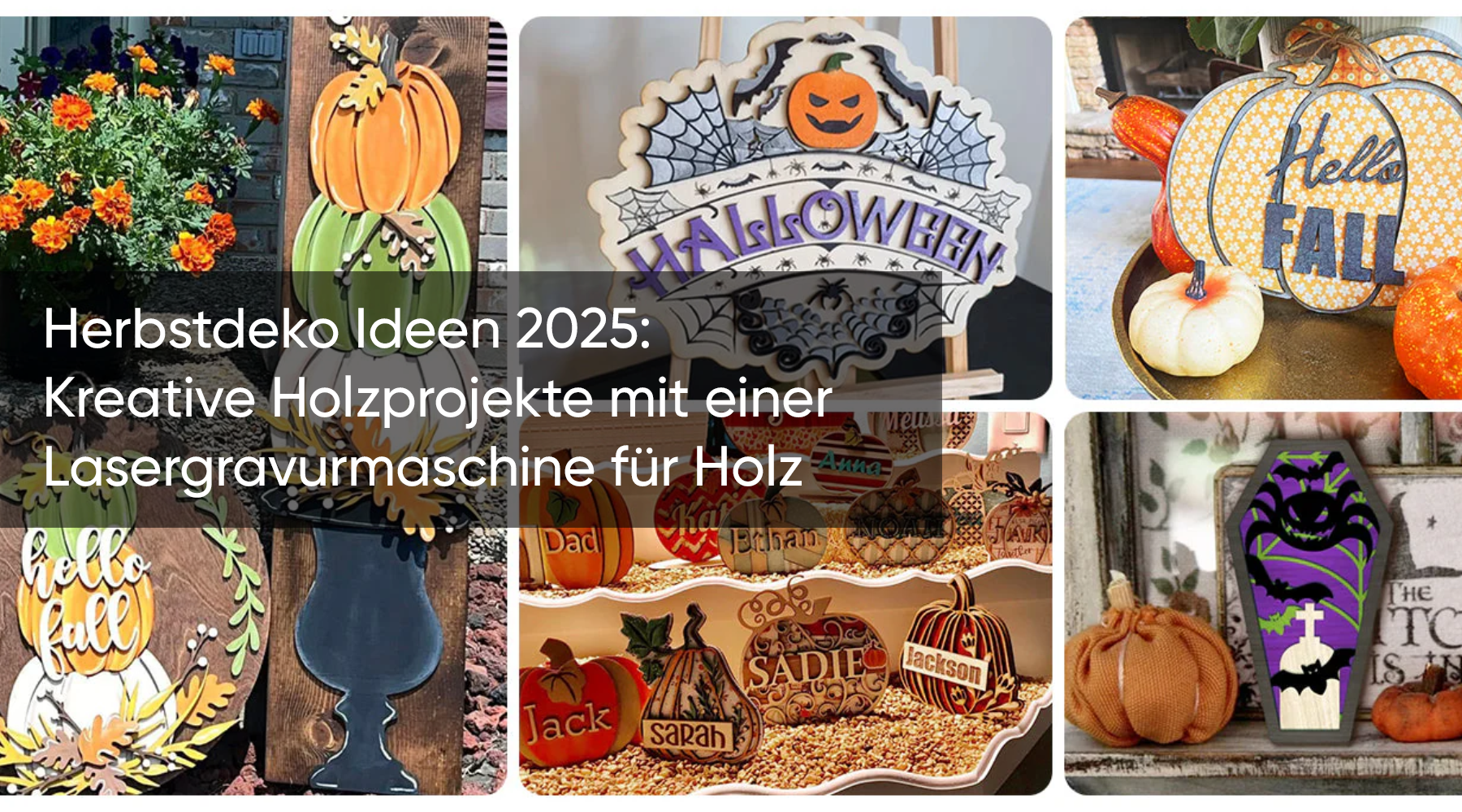 Herbstdeko Ideen 2025: Kreative Holzprojekte mit einer Lasergravurmaschine für Holz