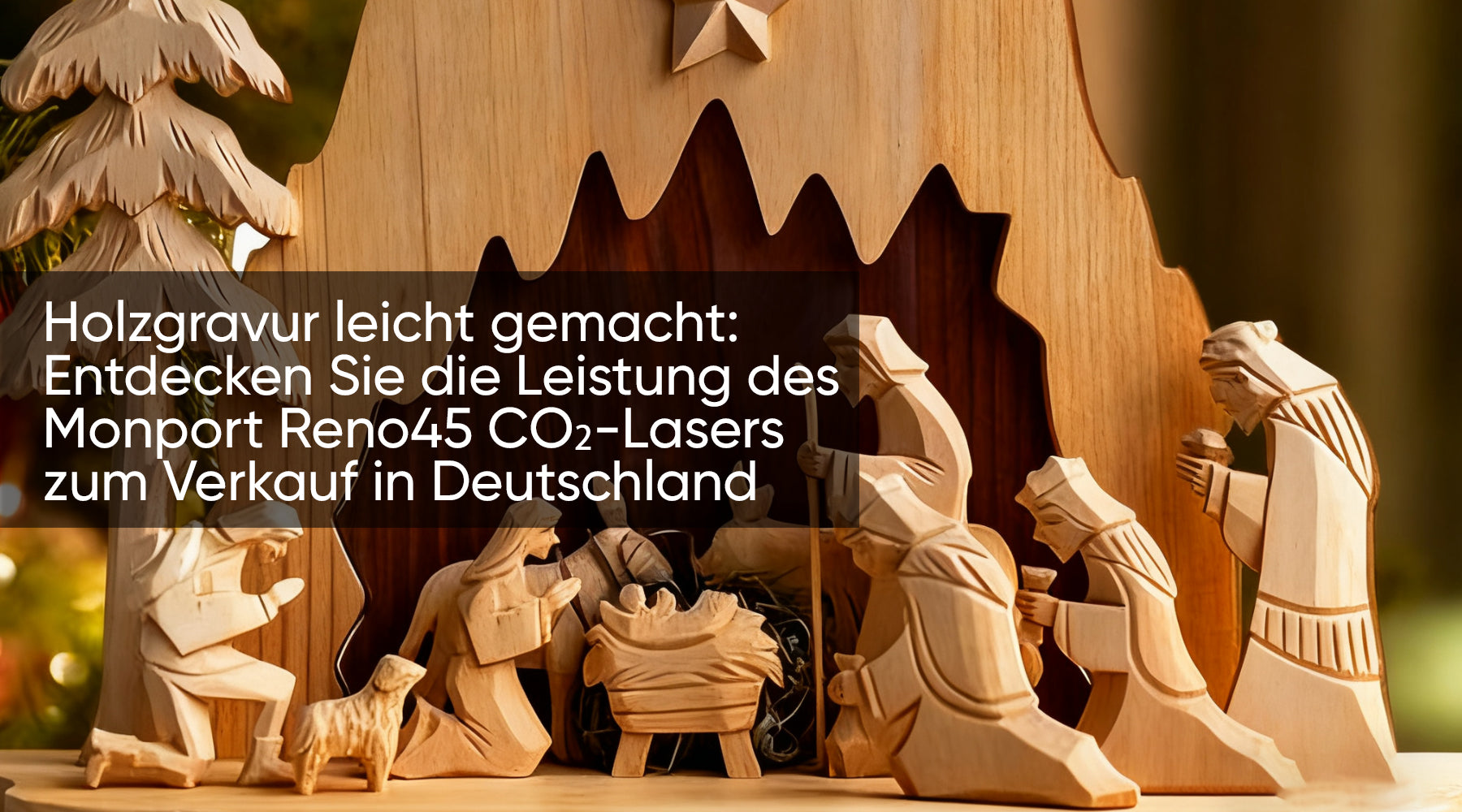 Holzgravur leicht gemacht: Entdecken Sie die Leistung des Monport Reno45 CO2 Lasers zum Verkauf in Deutschland