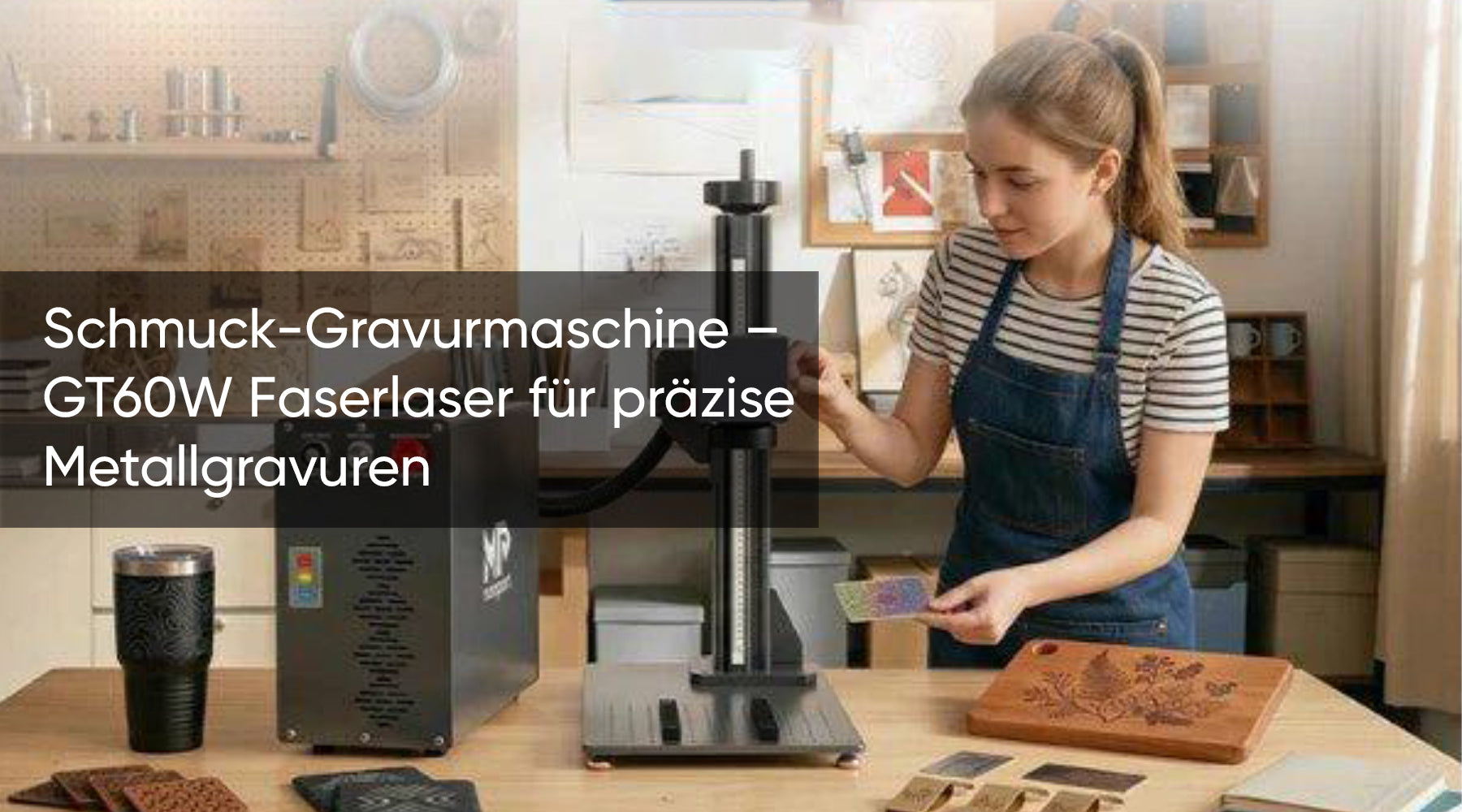 Schmuck Gravurmaschine – GT60W Faserlaser für präzise Metallgravuren