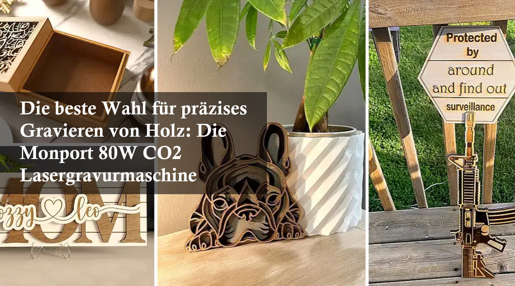 Die beste Wahl für präzises Gravieren von Holz: Die Monport 80W CO2 Lasergravurmaschine