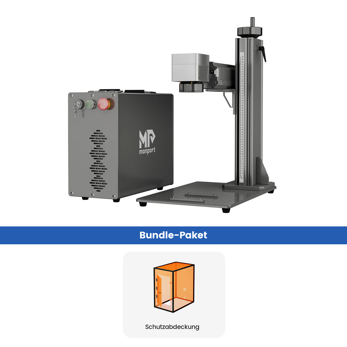 Monport 60W (175 x 175 mm) GPro MOPA Faserlaser Gravier & Markiermaschine mit manuellem Fokus