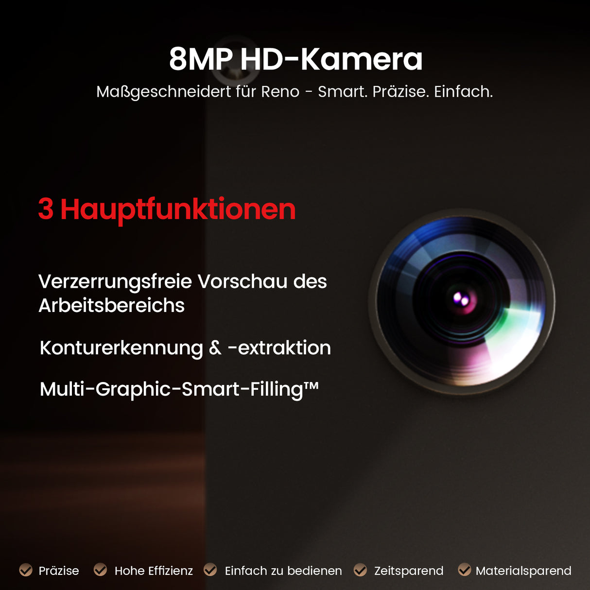 Monport Reno45 Pro Vision 45W Desktop CO2 Lasergravur- und Schneidemaschine (16" x 12") mit 8MP HD-Kamera und magnetischer Autofokus-Unterstützung