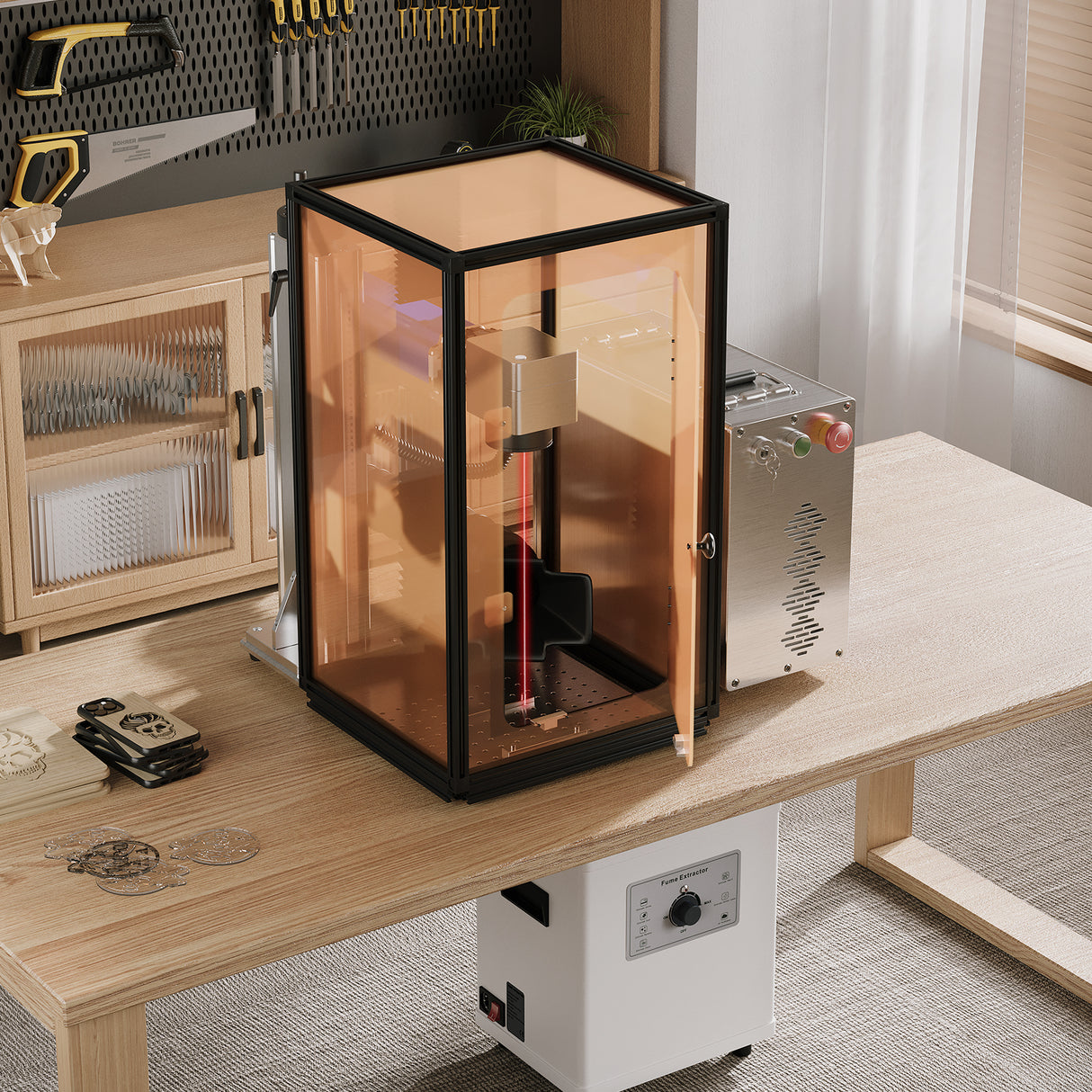 Monport Lasergravur-Gehäuse für GQ & GPro Faserlaser (mit Türschutzschalter)