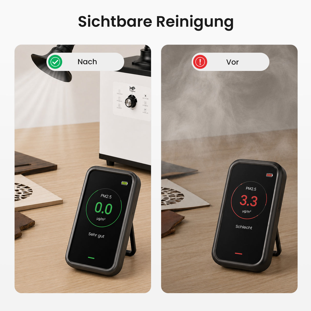 Monport 200W Laserabsaugung mit 4-Schicht-Filter für CO2- und Faser-Lasergravierer