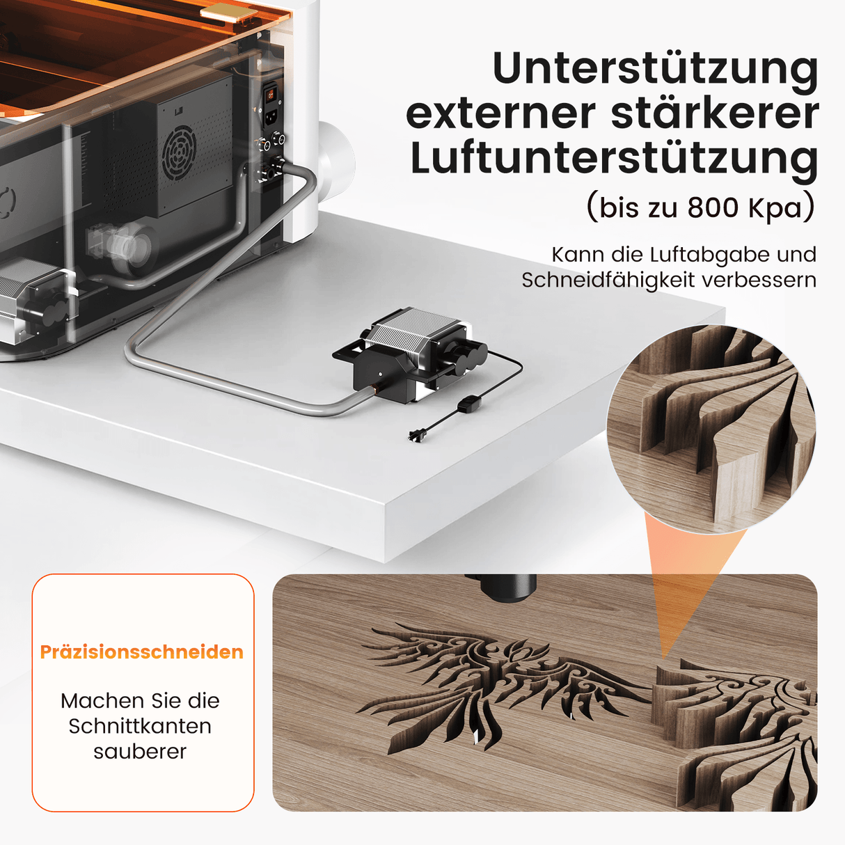 Monport Mega S – Upgrade der Mega-Serie: 70W CO₂ Lasergravier- und Schneidemaschine mit intelligenter Präzision