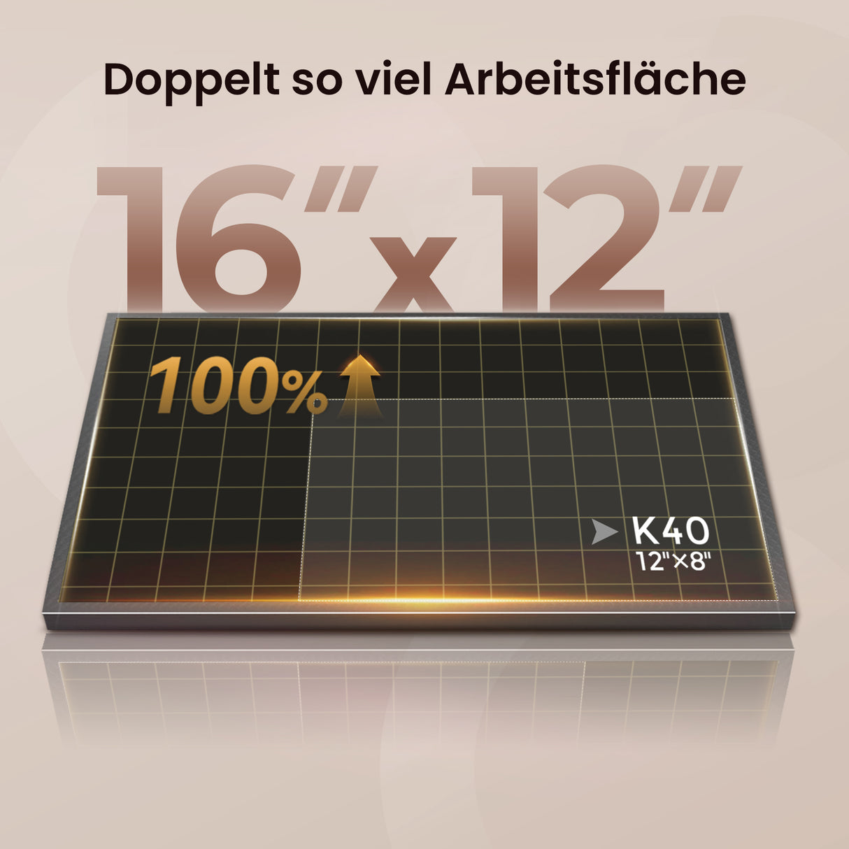 Monport Reno45 Pro 45W Desktop CO2-Lasergravierer und -schneider (16" x 12") mit brandneuem Assistierter Autofokus