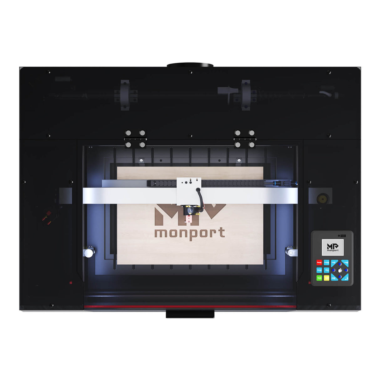 Monport Reno45 Pro 45W Desktop CO2-Lasergravierer und -schneider (16" x 12") mit brandneuem Assistierter Autofokus