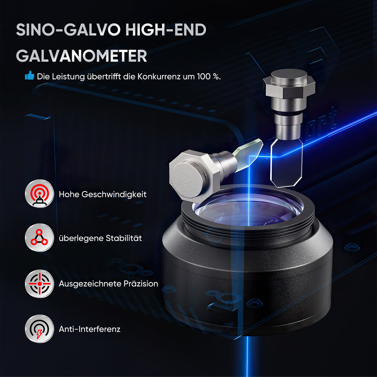 Monport 100W (175 x 175 cm) GPro MOPA fiber laser engraving & marking machine with manual focus