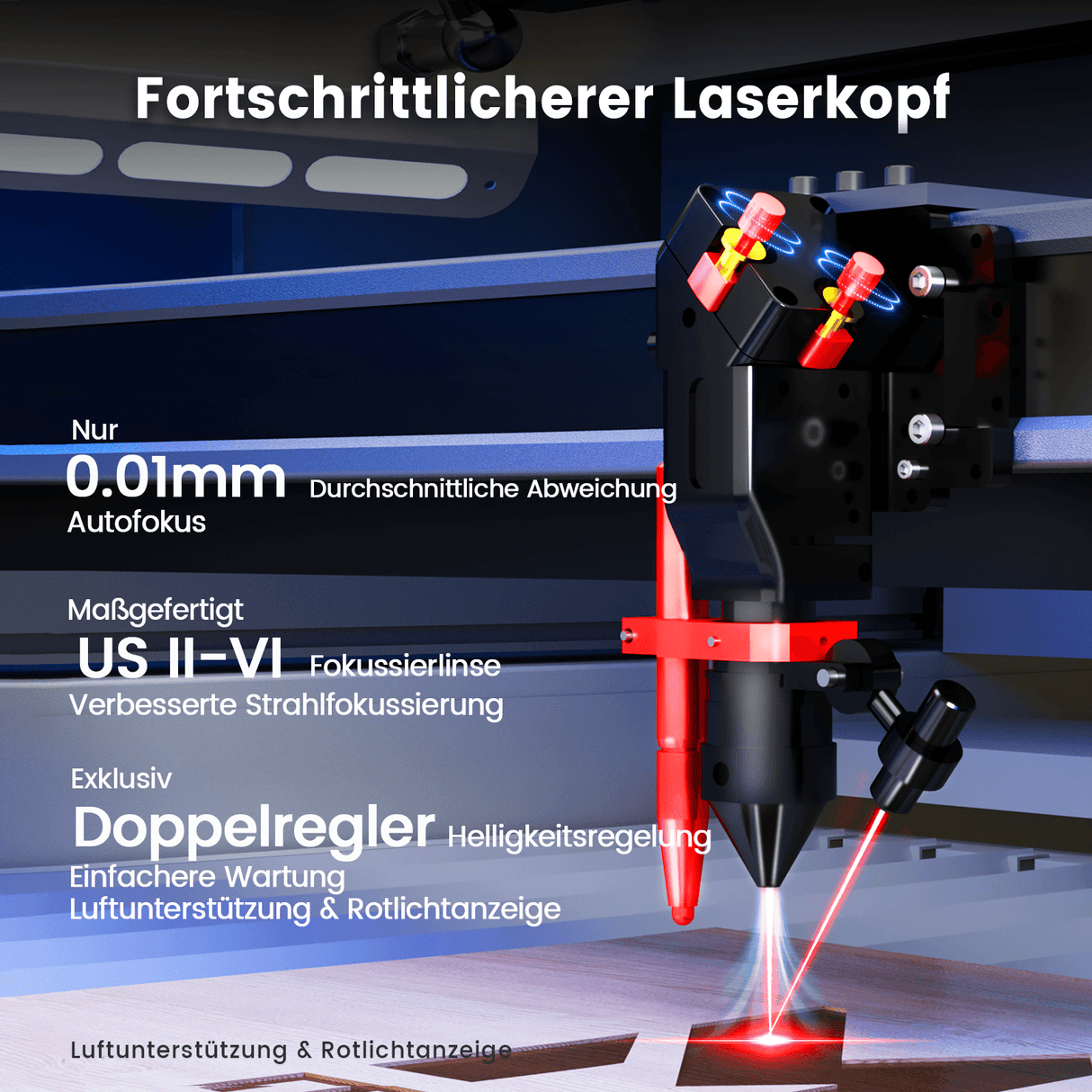 Monport Effi9S Upgraded 90W CO₂-Lasergravier- und Schneidemaschine (914 × 610 mm) mit Autofokus und integriertem Wasserkühler 4,9 (18 Bewertungen)