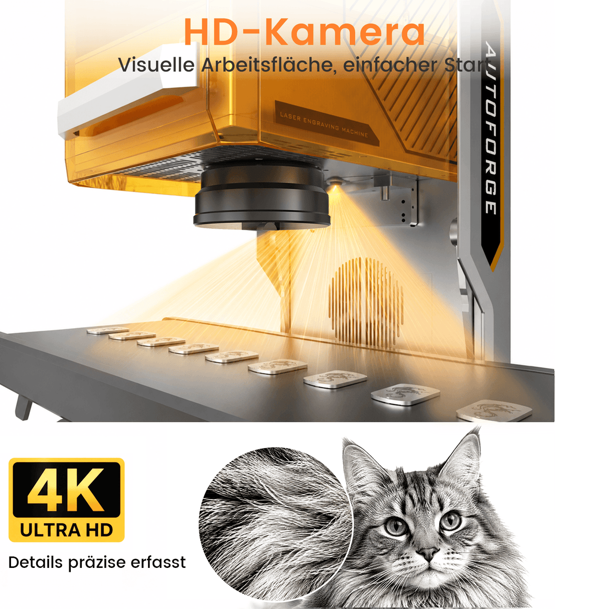 Monport AutoForge Dual-Laser Lasergraviermaschine mit 30W Faserlaser & 20W Diodenlaser – Präzise und tragbare Lasergravurmaschine