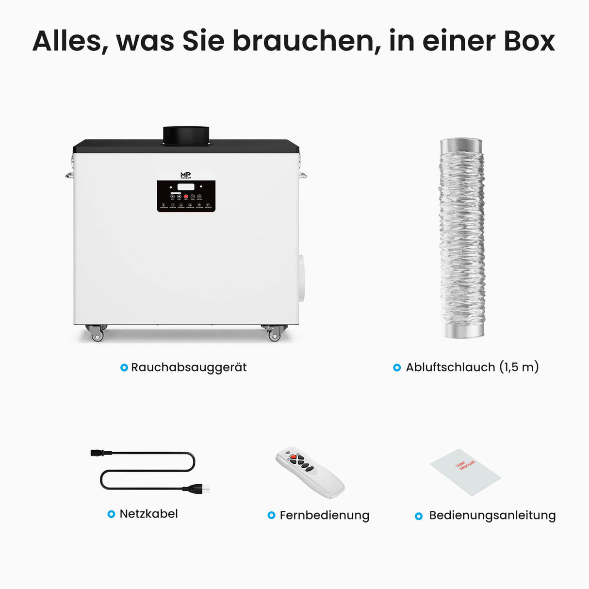 Monport 800W Laserrauchabsauganlage mit 6-stufigem Filtersystem – Für 130W & 150W CO₂-Lasergravier- und Schneidemaschinen