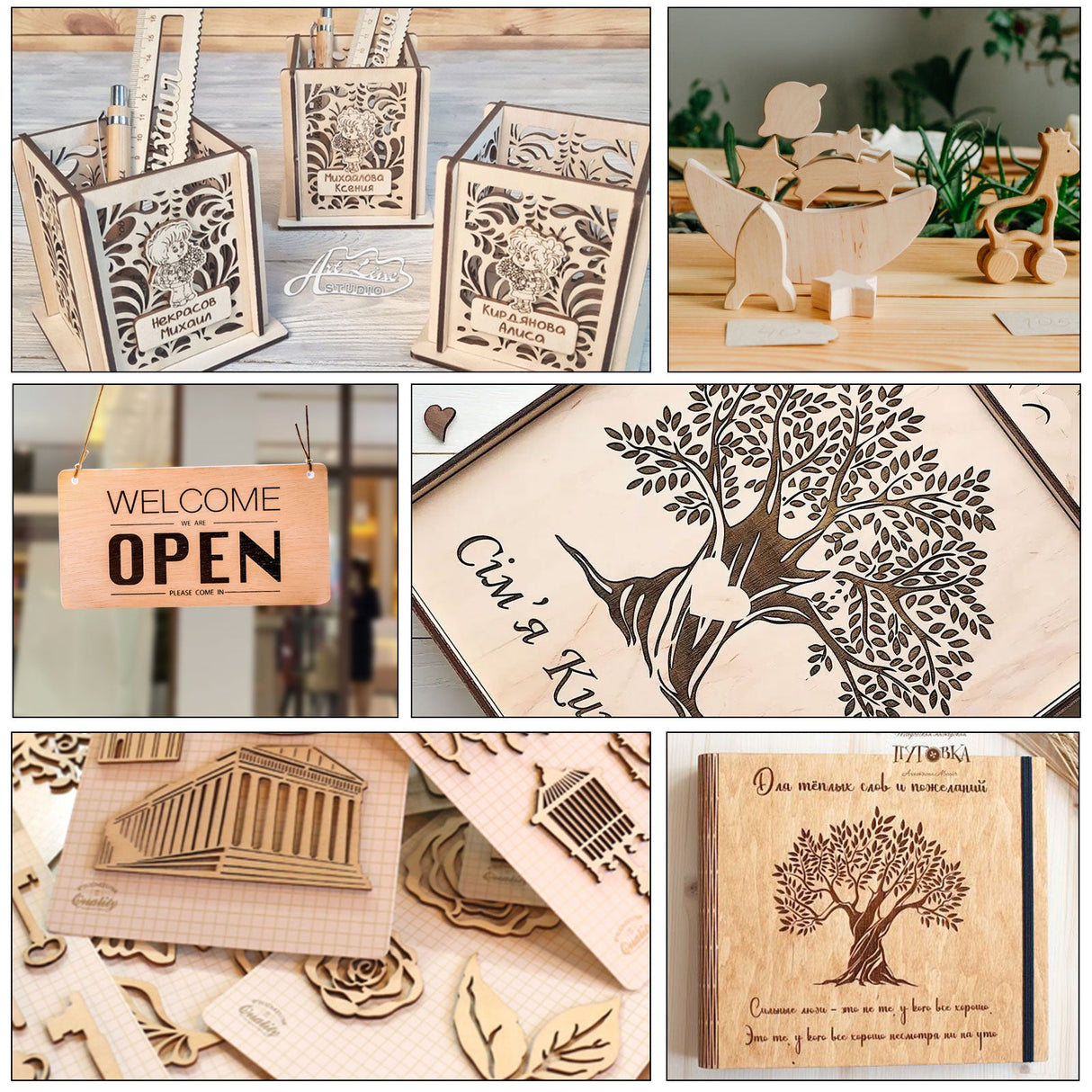 Monport ausgewältes Paulownia-Sperrholz für Lasergravierer und -schneider, DIY-Basteln