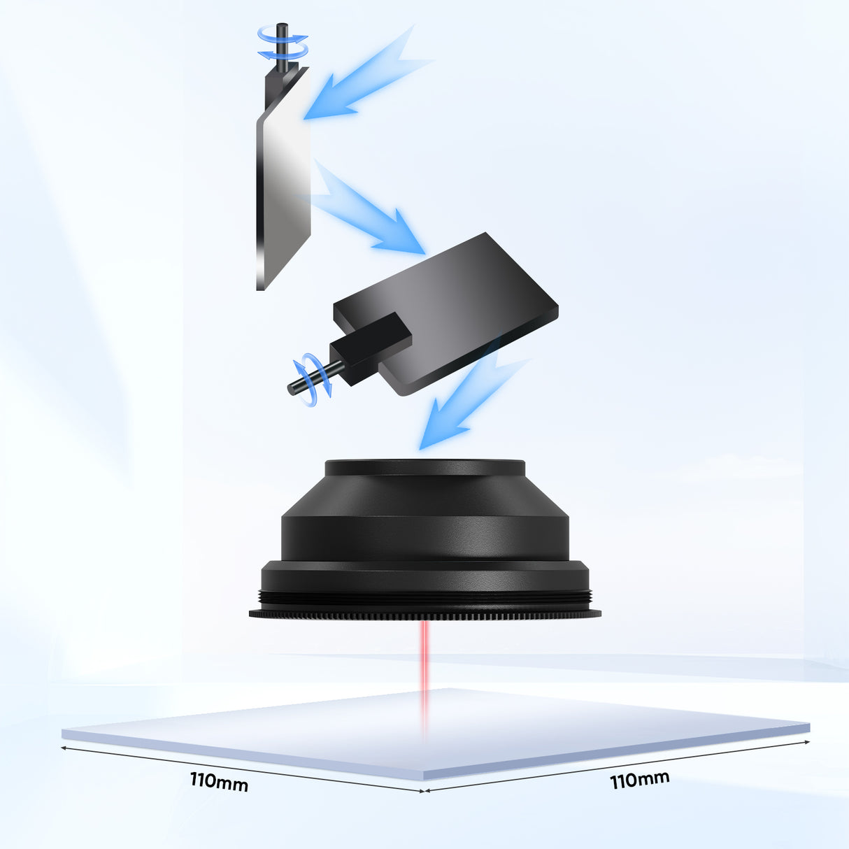 Monport 150mm*150mm replacement lens for fiber laser engraver