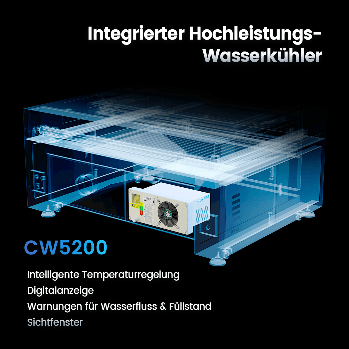 Monport Effi9S Upgraded 90W CO₂-Lasergravier- und Schneidemaschine (914 × 610 mm) mit Autofokus und integriertem Wasserkühler 4,9 (18 Bewertungen)