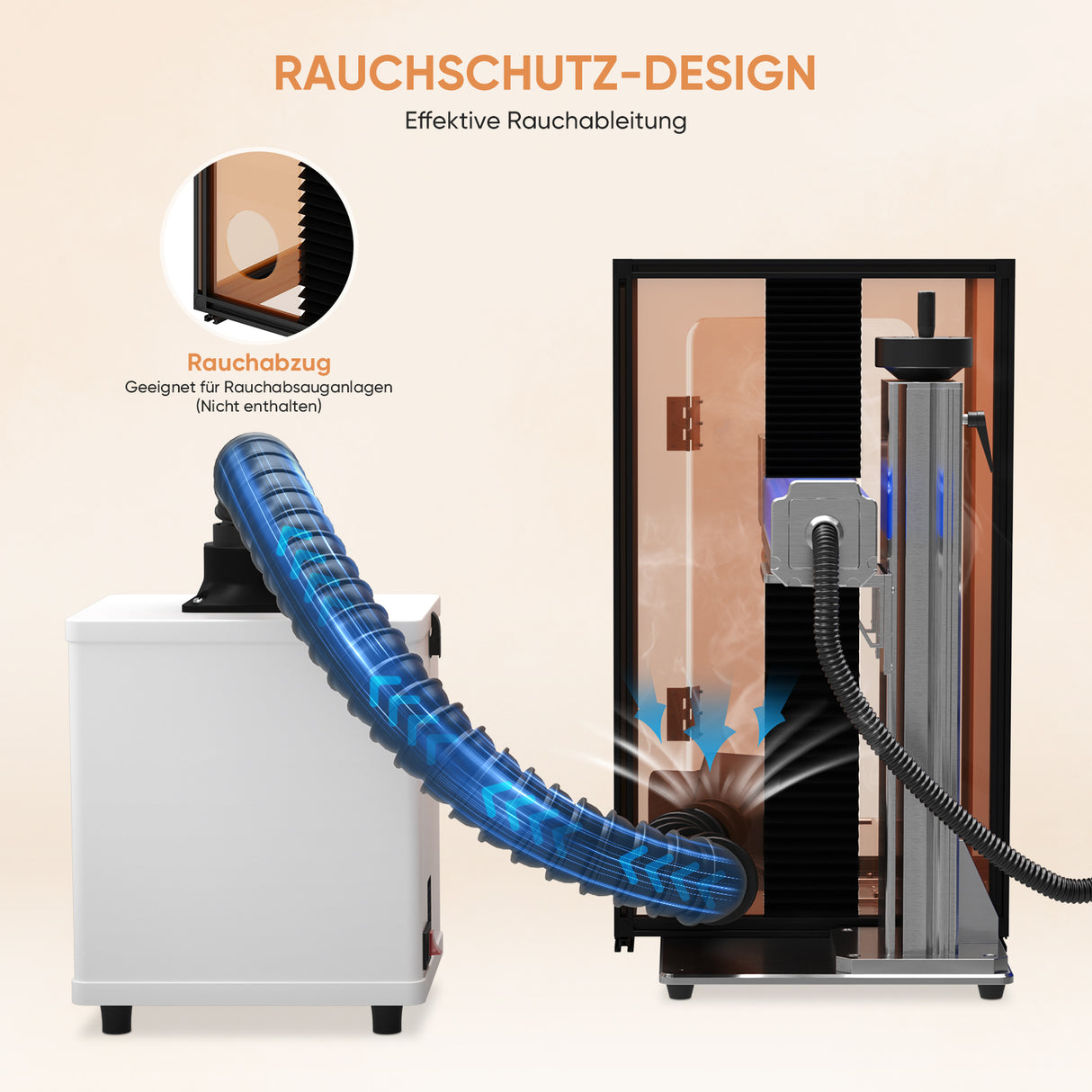 Monport Lasergravur-Gehäuse für GQ & GPro Faserlaser (mit Türschutzschalter)