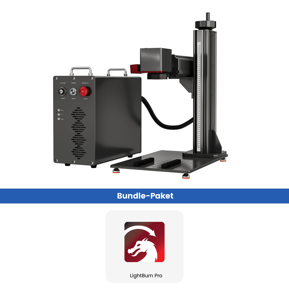 Monport GPro Vision 100W MOPA Faserlaser Maschine – Mit Vision-System für automatische Positionierung, präzise Metallgravur & Laserbeschriftung