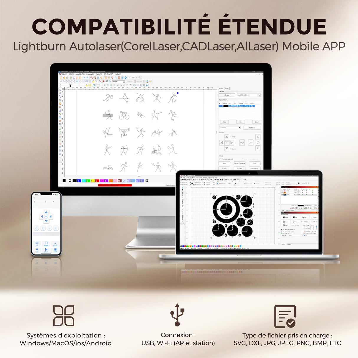 Monport Reno45 Pro 45W Desktop CO2-Lasergravierer und -schneider (16" x 12") mit brandneuem Assistierter Autofokus