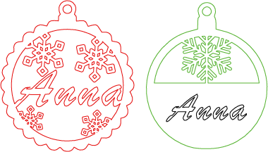 Eleganter Winterzauber: Lasergraviertes Schneeflocken Namensschild - MonPortlaser.de