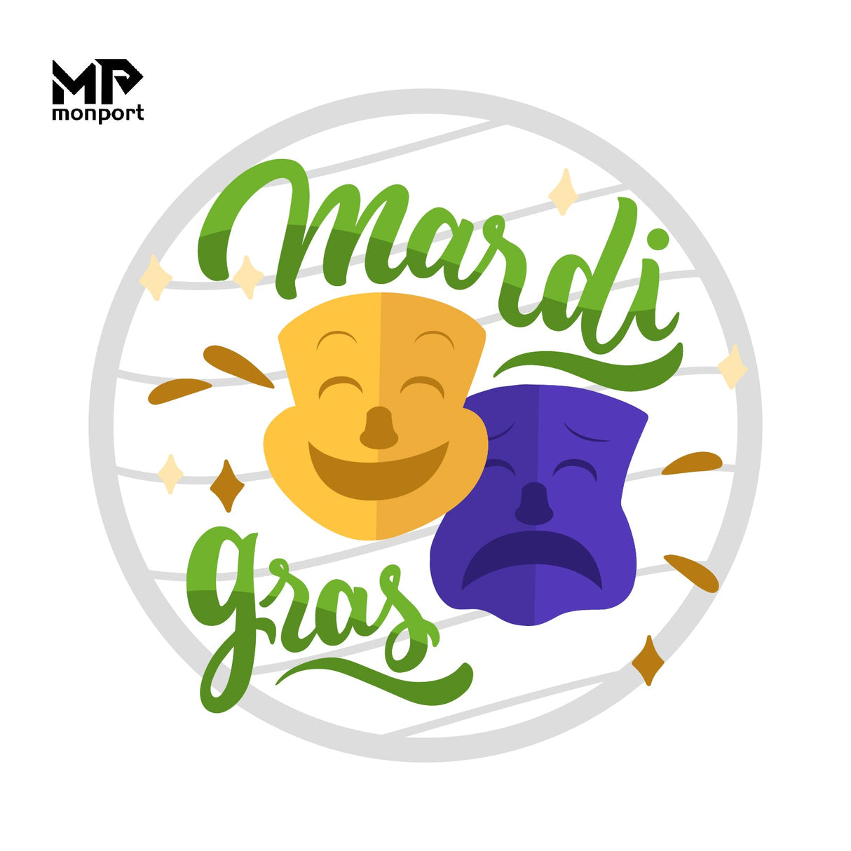 Emotionen des Mardi Gras: Laser - gravierte Lach - und Weinende Gesichter Wandkunst - MonPortlaser.de