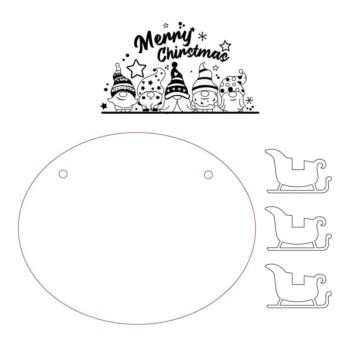 FROHE WEIHNACHTEN DISPLAY - DATEI FÜR DIY WEIHNACHTSBASTELN - MonPortlaser.de