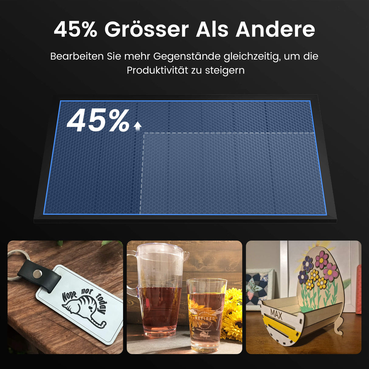 Monport 90W CO2 Laser Graviermaschine & Cutter (500x700mm) mit Autofokus