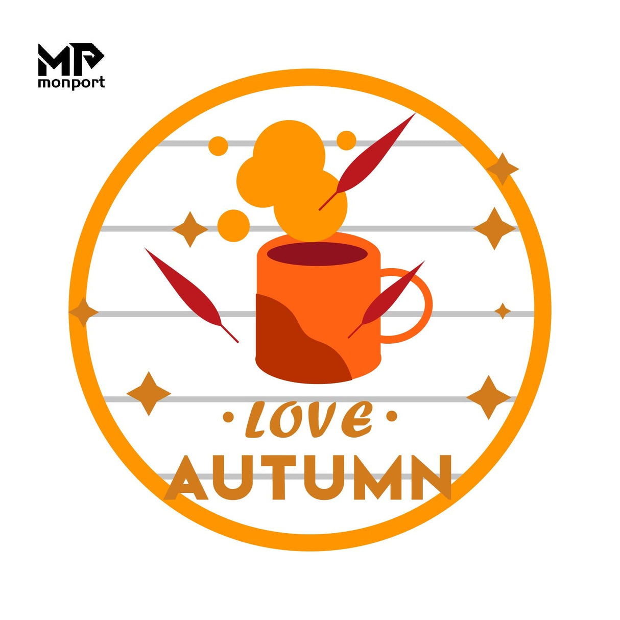 Harmonie der Jahreszeiten: Laser - gravierte Herbst - Teetasse Wandkunst - MonPortlaser.de