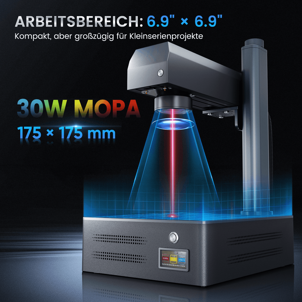 Monport GM 30W Pro Integrierte JPT MOPA Faserlaser-Graviermaschine & Markiermaschine mit Autofokus - Maschine