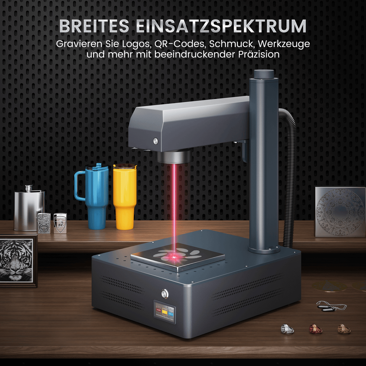 Monport GM 20W Pro Integrierte Faserlaser-Graviermaschine & Markiermaschine mit Autofokus - Maschine