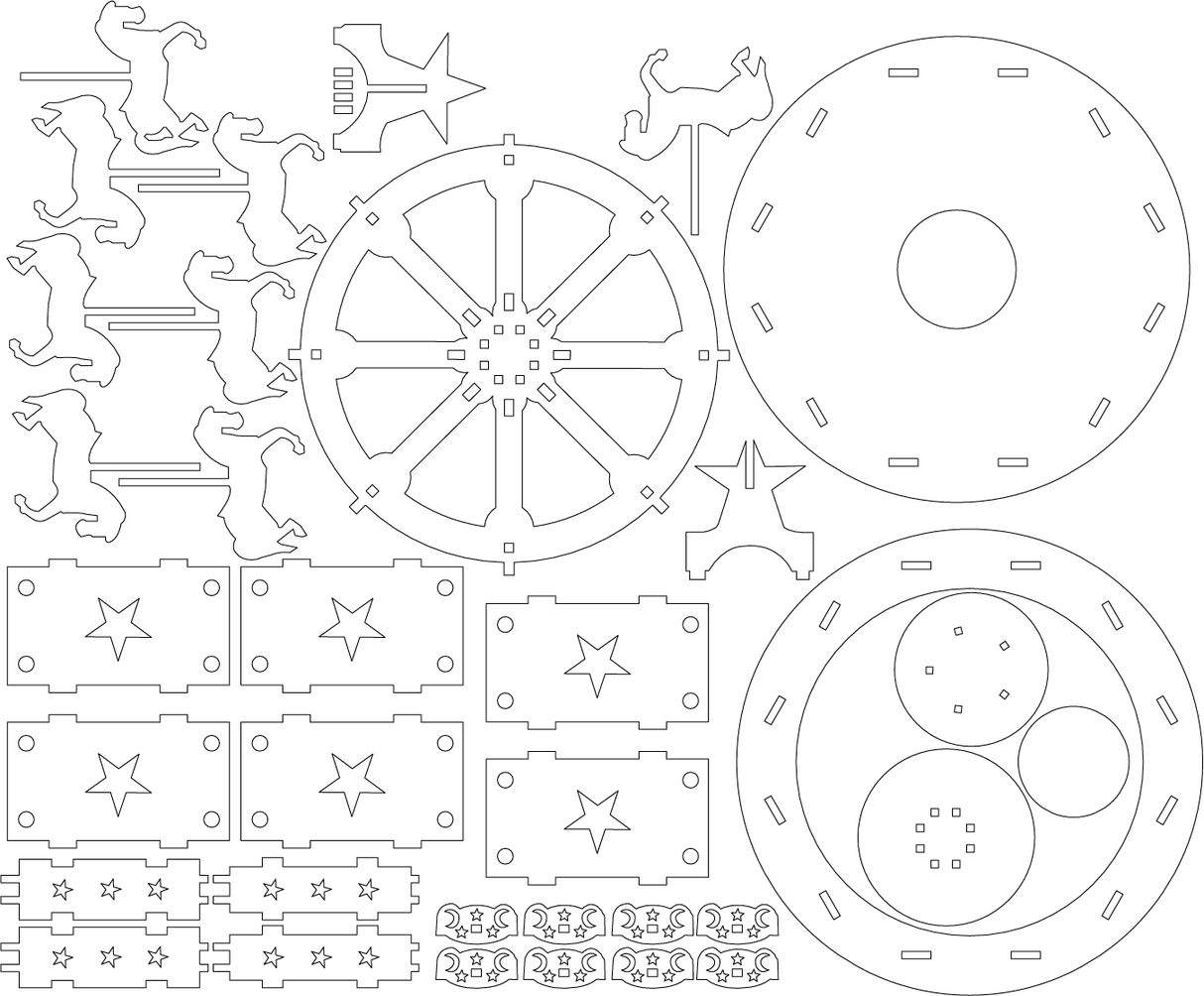 Magisches Karussell: Lasergraviertes Karussell - MonPortlaser.de