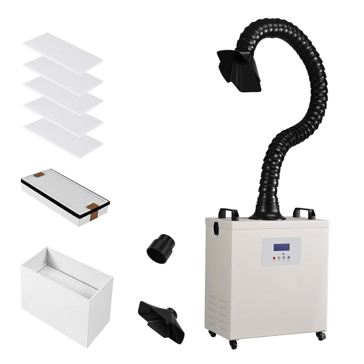 Monport 220W Laserabsaugung mit 3 - Schicht - Filter für CO2 & Faser - Lasergravierer - MonPortlaser.de