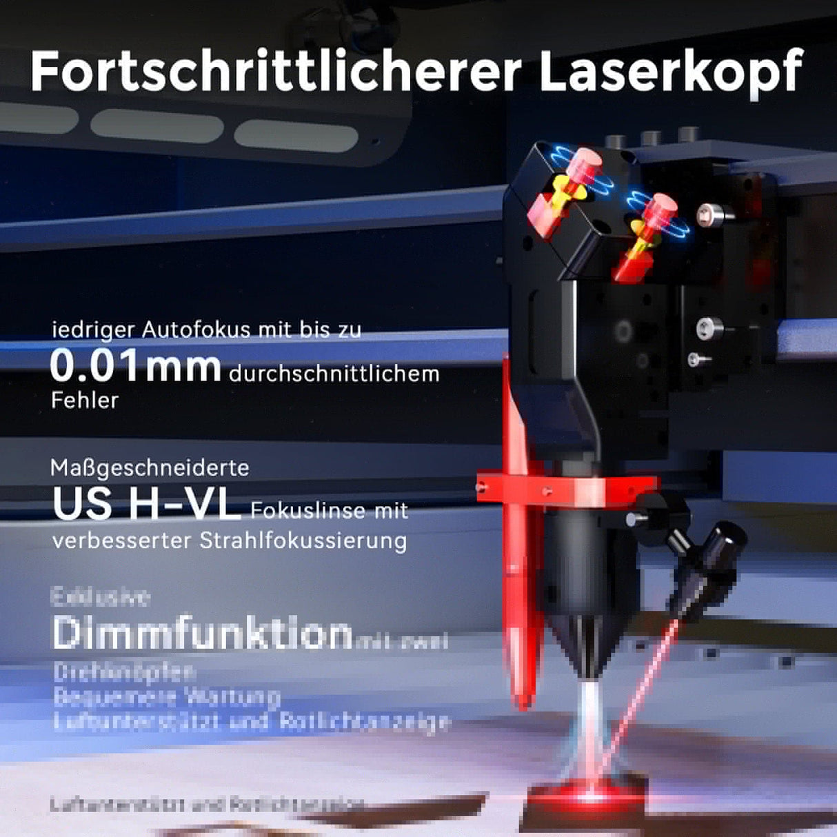 Monport Effi 13S verbesserte Version 130W CO2 - Lasergravurmaschine und Schneidemaschine mit Autofokus - Funktion und integrierter Wasserkühler - MonPortlaser.de
