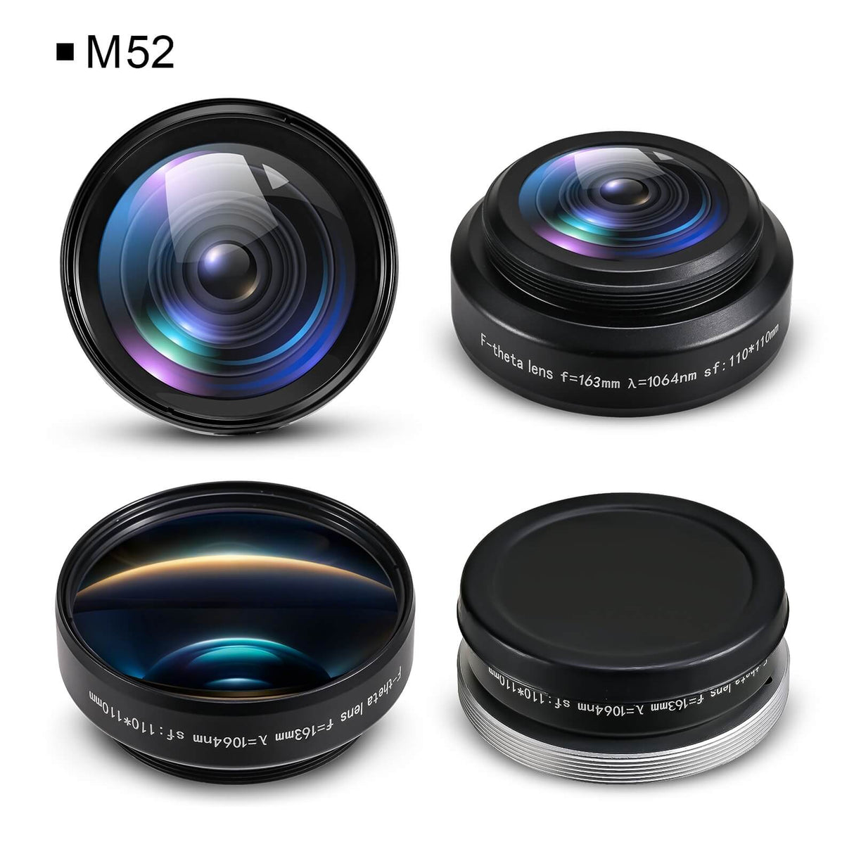 Monport F - theta M52 110 mm * 110 mm optisches Ersatz - Scanobjektiv für Faserlasergravierer - MonPortlaser.de