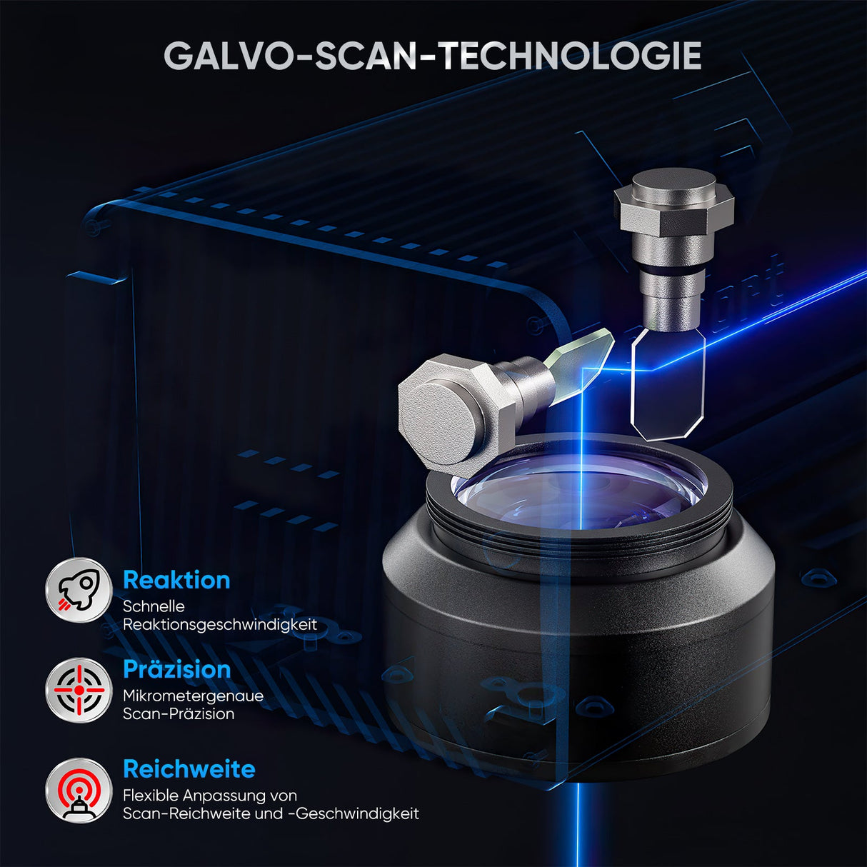 Monport GA Verbesserte 100W Integrierte MOPA Faserlasergravierer & Markiermaschinen mit Autofokus - MonPortlaser.de
