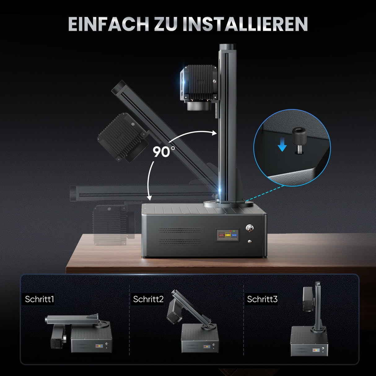 Monport GA Verbesserte 20W Integrierte Faser Lasergravierer & Markiermaschinen mit Autofokus - MonPortlaser.de
