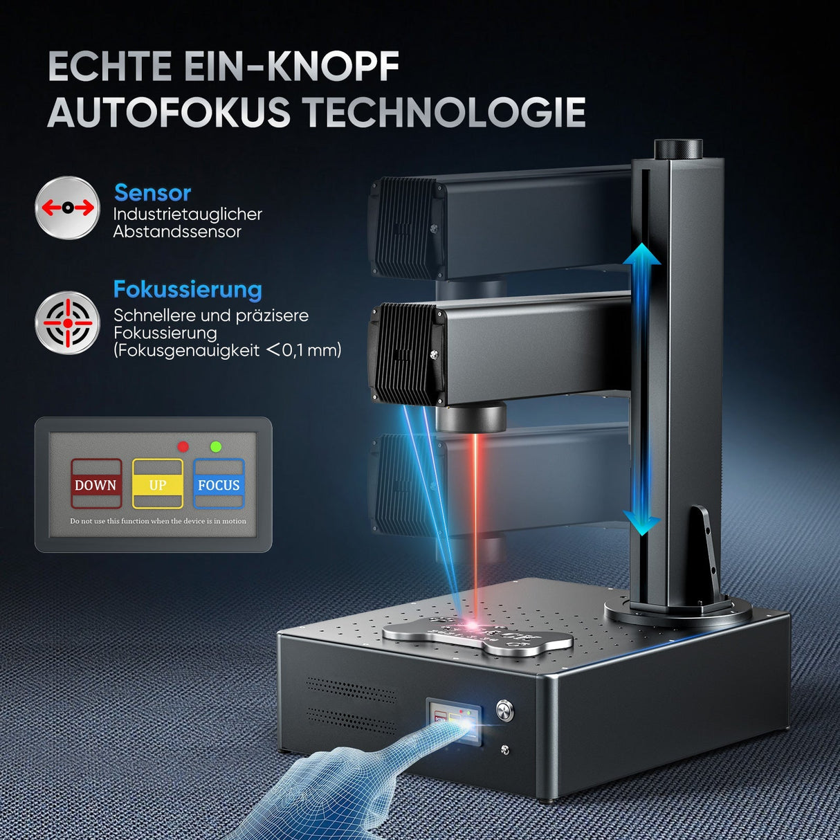 Monport GA Verbesserte 30W Integrierte Faser Lasergravierer & Markiermaschinen mit Autofokus - MonPortlaser.de