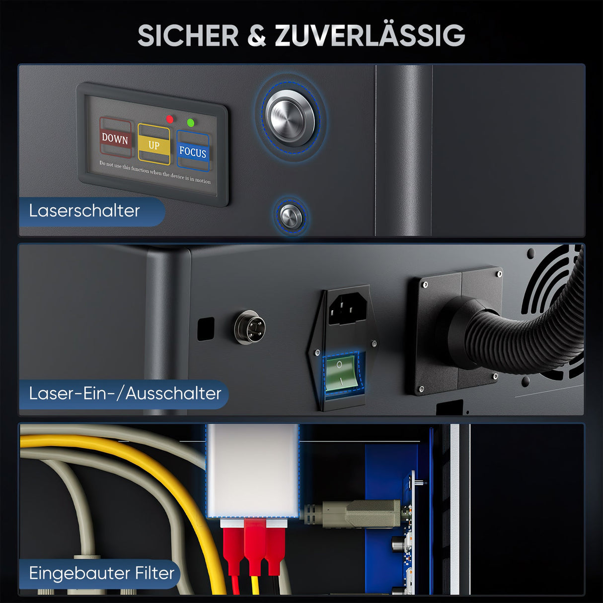 Monport GA Verbesserte 30W Integrierte MOPA Faserlasergravierer & Markiermaschinen mit Autofokus - MonPortlaser.de