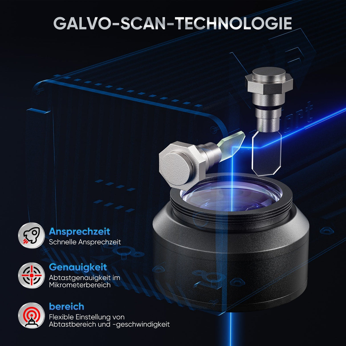 Monport GA Verbesserte 50W Integrierte Faser Lasergravierer & Markiermaschinen mit Autofokus - MonPortlaser.de