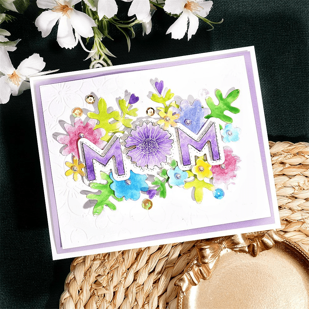 Muttertag Metallschneidformen mit Flora - Mama - Wörtern - MonPortlaser.de