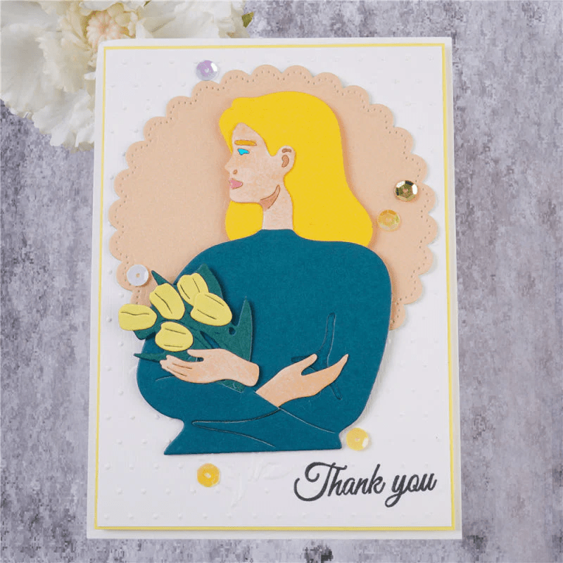 Muttertag Metallschneidformen mit Frauenporträt - MonPortlaser.de