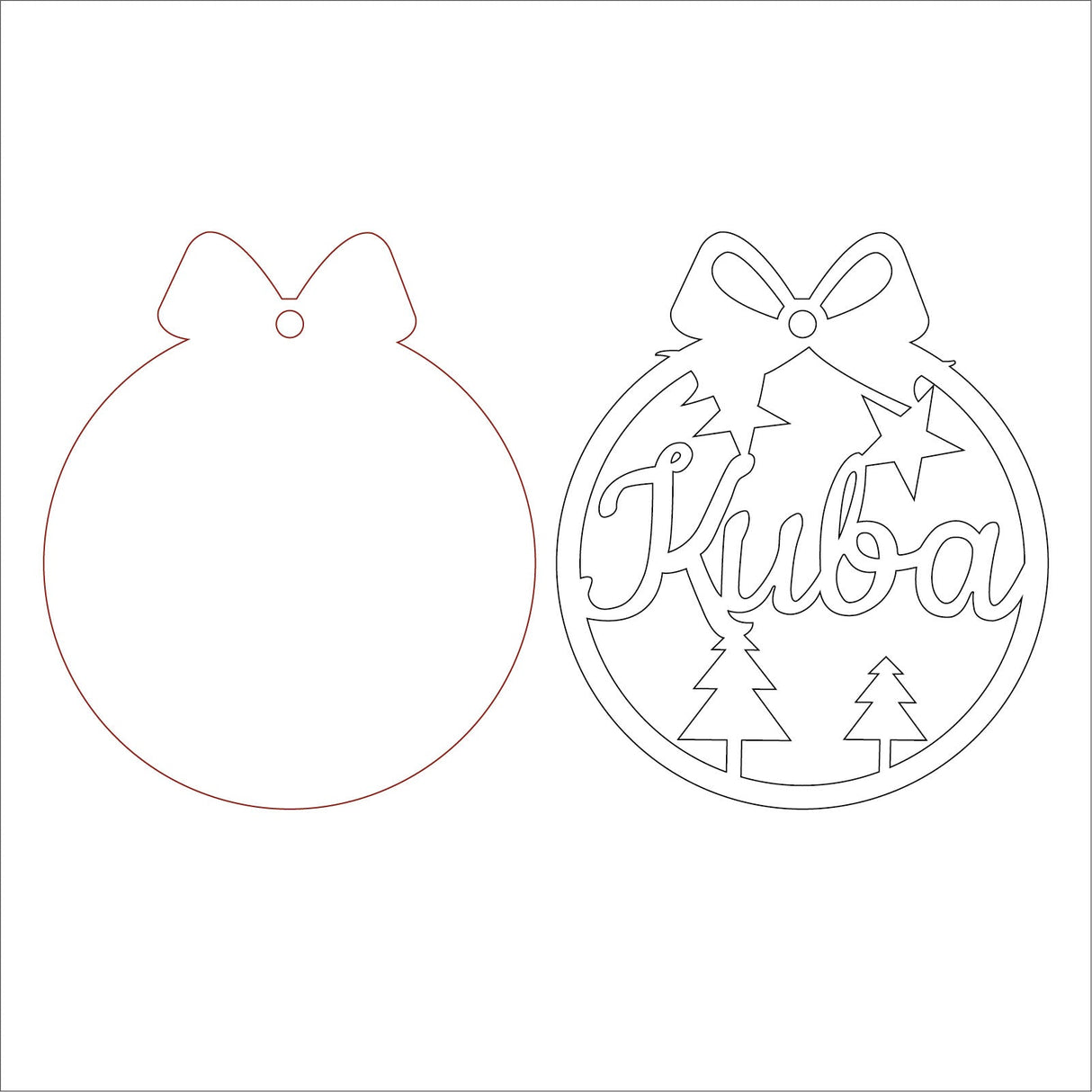 Weihnachtlicher Holzanhänger - Datei - MonPortlaser.de