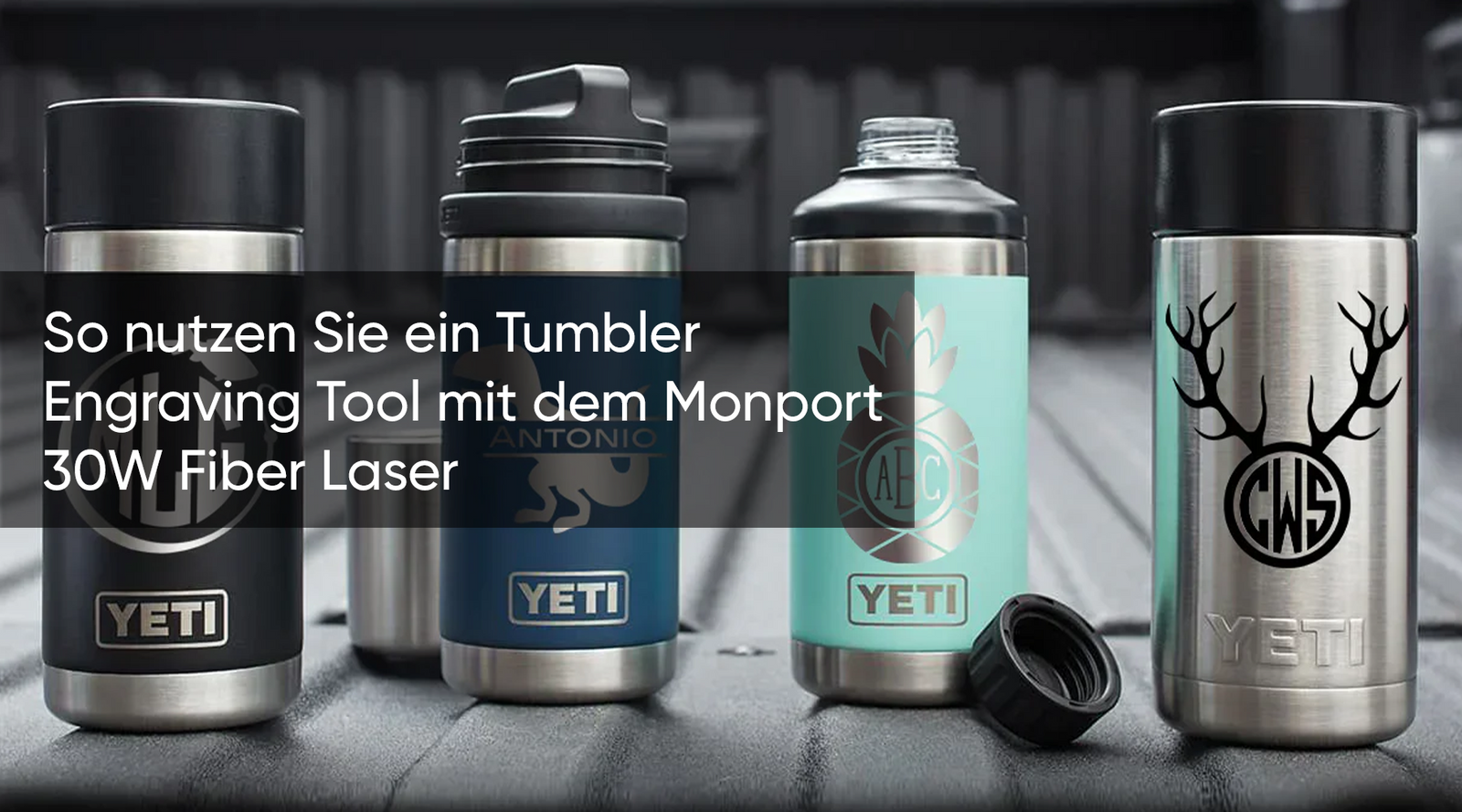 So nutzen Sie ein Tumbler Engraving Tool mit dem Monport 30W Fiber Laser