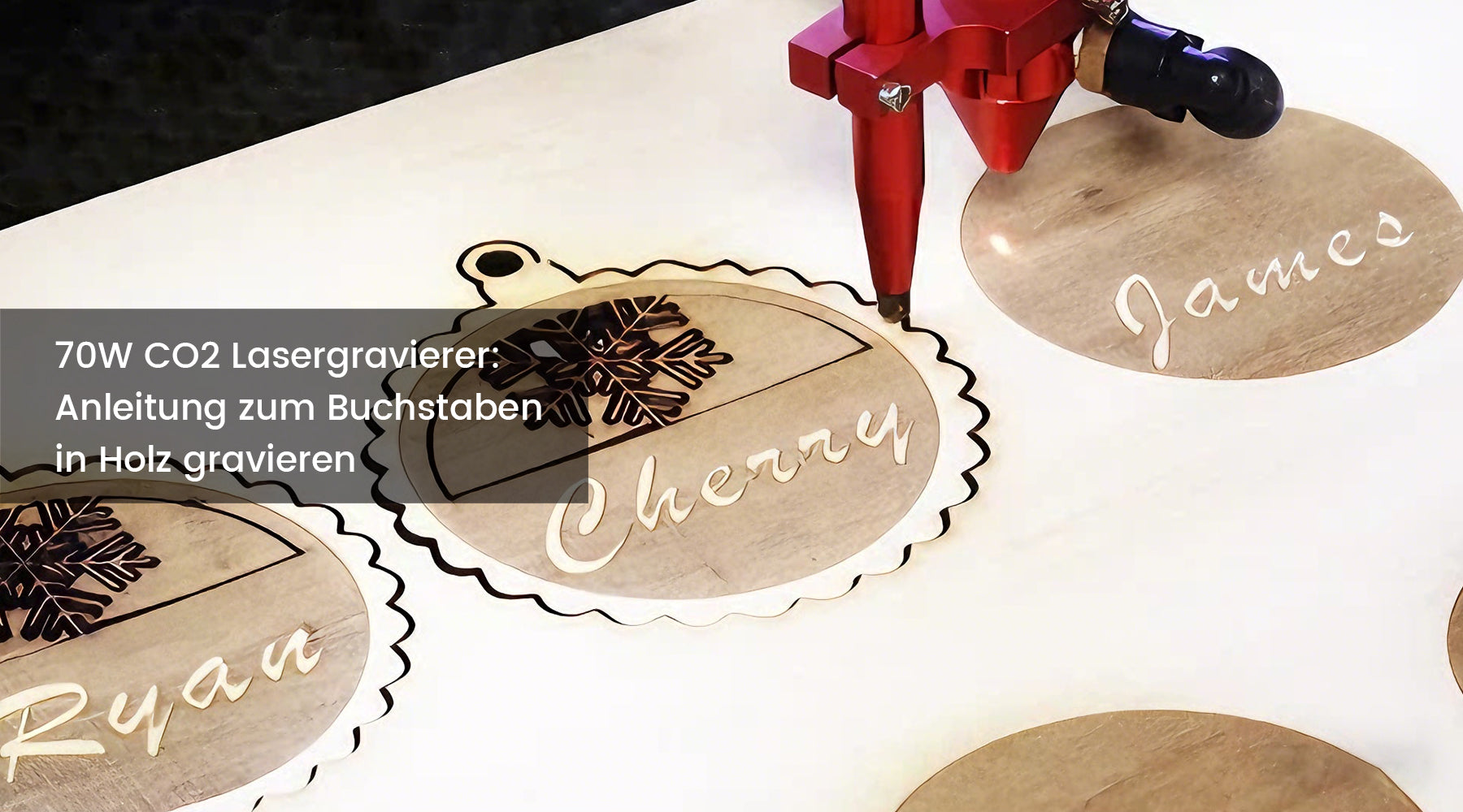 70W CO2 Lasergravierer: Anleitung zum Buchstaben in Holz gravieren