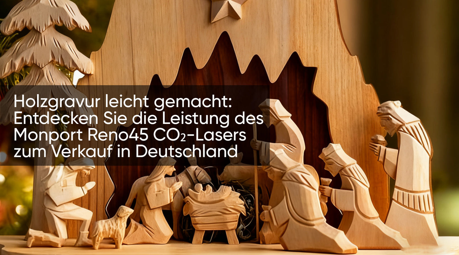 Holzgravur leicht gemacht: Entdecken Sie die Leistung des Monport Reno45 CO2 Lasers zum Verkauf in Deutschland