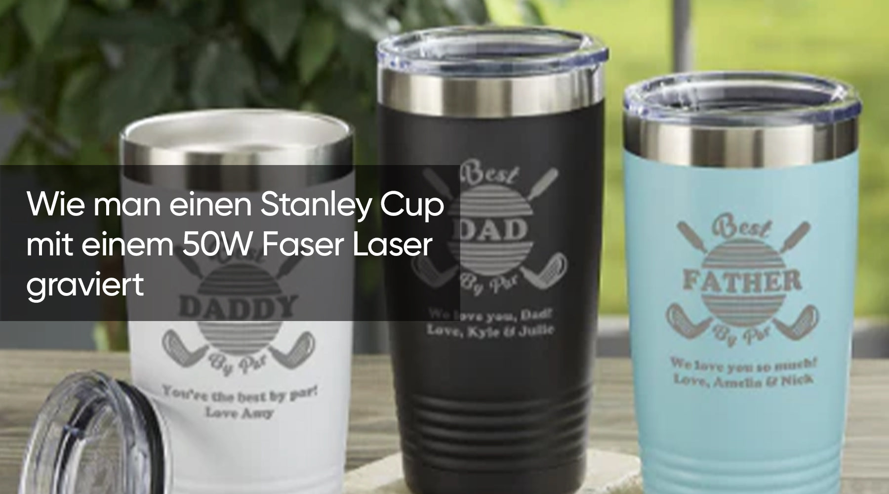 Wie man einen Stanley Cup mit einem 50W Faser Laser graviert