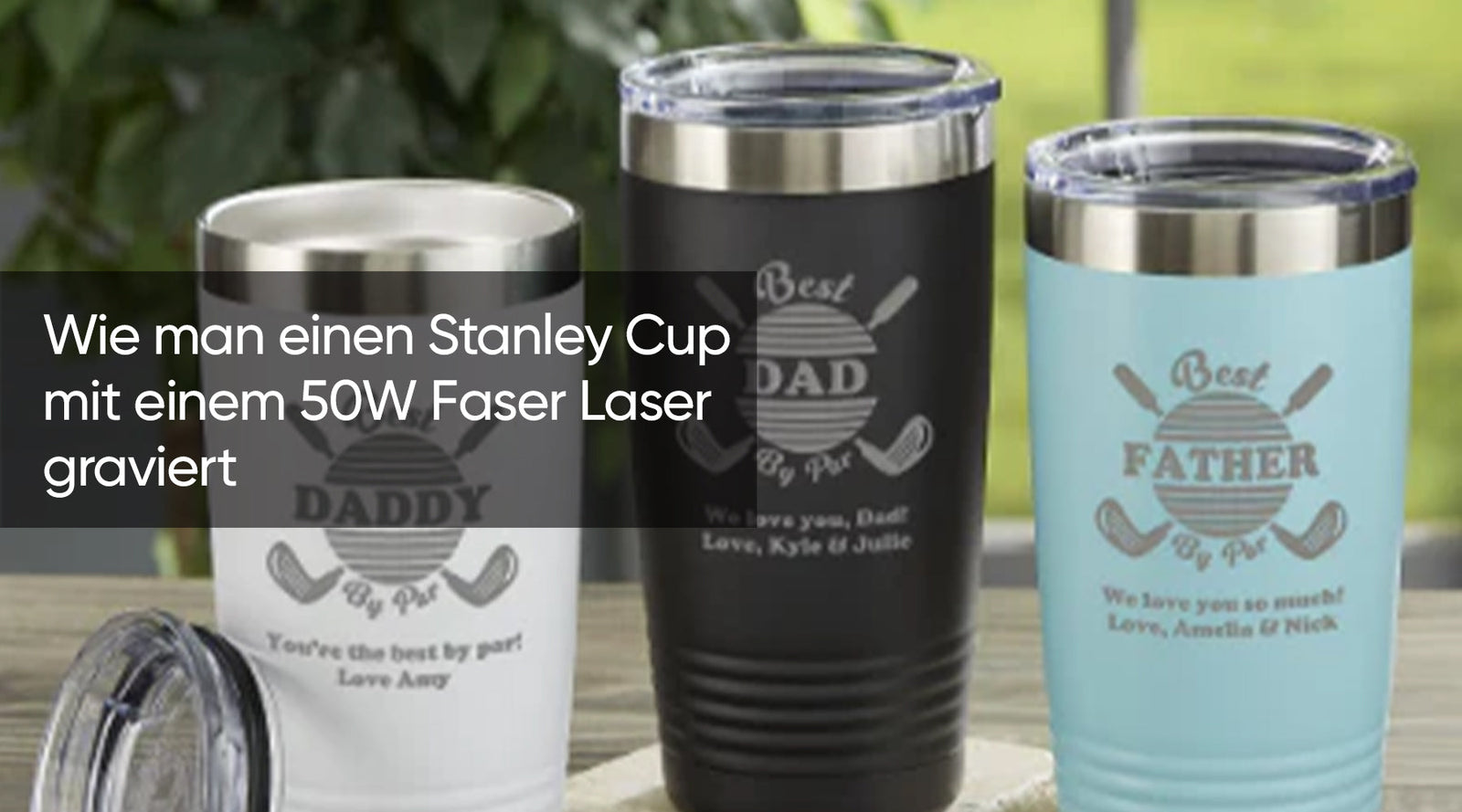 Wie man einen Stanley Cup mit einem 50W Faser Laser graviert
