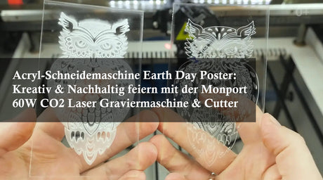 Acryl-Schneidemaschine Earth Day Poster: Kreativ & Nachhaltig feiern mit der Monport 60W CO2 Laser Graviermaschine & Cutter