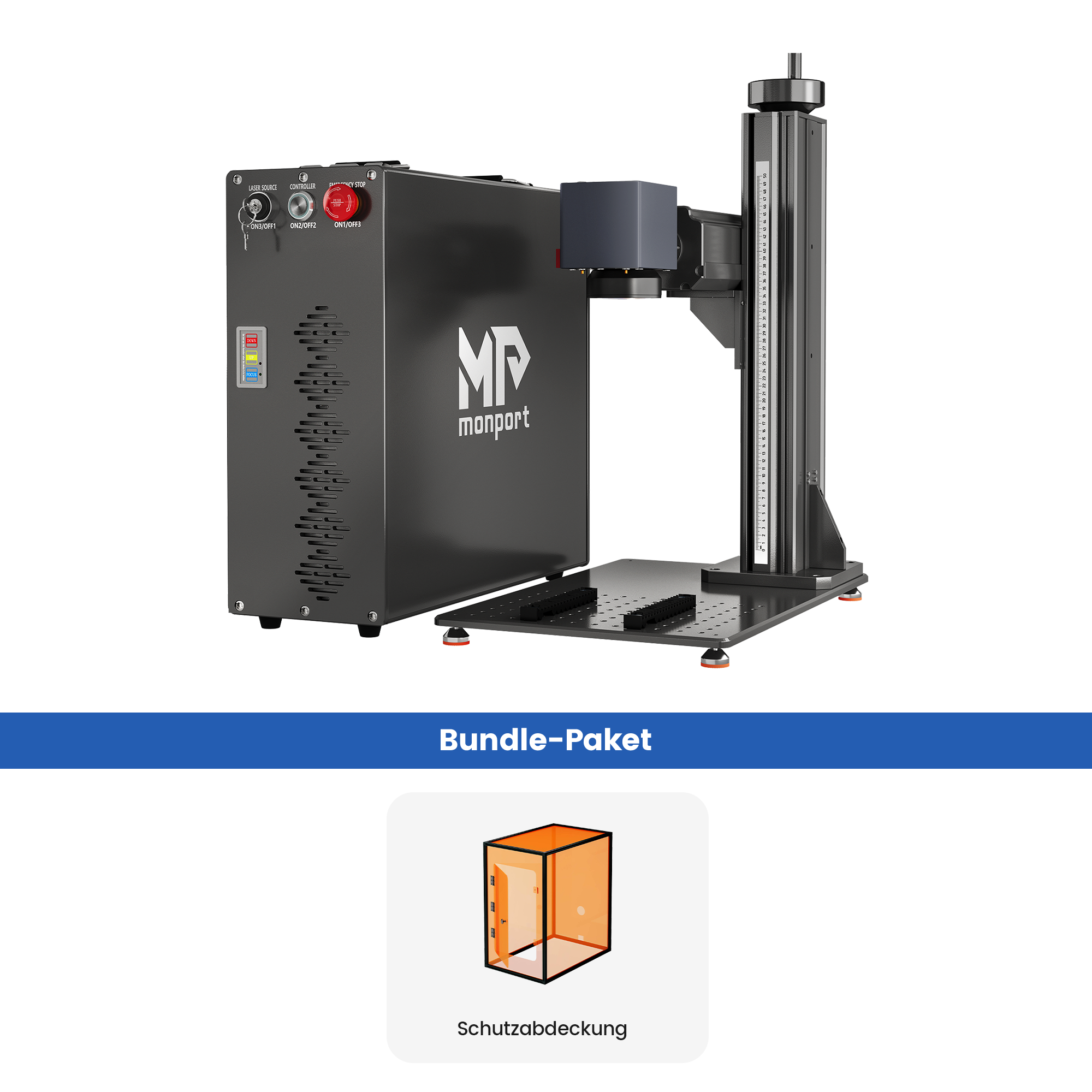Monport GT 200W Split MOPA & Autofokus-Faserlaser-Gravierer & Farbemarkierungsmaschine