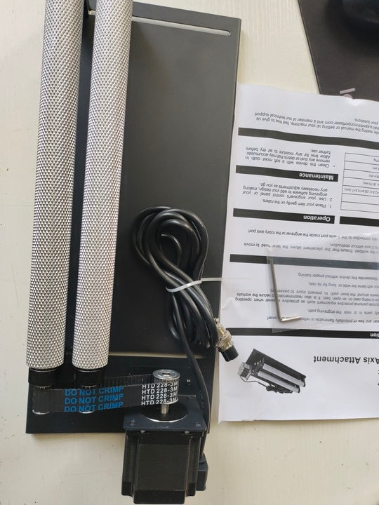 Monport Laser Rotary Axis 360° for 55W-150W CO2 Laser Engraver to hold cylindrical objects