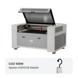 Monport 100W CO2 Eingebaut Wasserkühlsystem Laser Graviermaschine & Cutter mit (1000 x 600mm) Gravurfläche