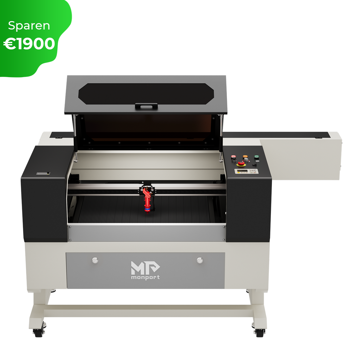 Monport CO2 100W Laser Graviermaschine & Cutter (500x700mm) mit Autofokus und Halterung